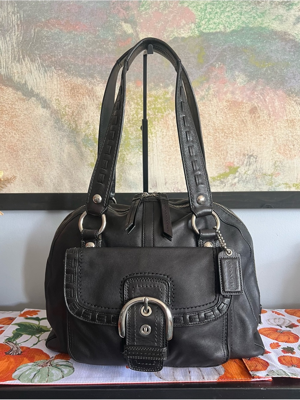 COACH Y2K 2008 Soho Courtney Large Leather Tote Dome Satchel Bag Purse F13111